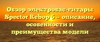 Обзор электробас-гитары Spector Rebop 5 — описание, особенности и преимущества модели